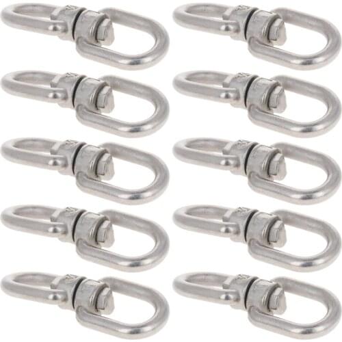 MroMax Swivel Ring Stainless Steel Vibration Light M5/M6 13.6*60.3*4.71/15.3*67.5*5.8mm Weight Bearing 160/300KG 1/2/5/10/12pcs