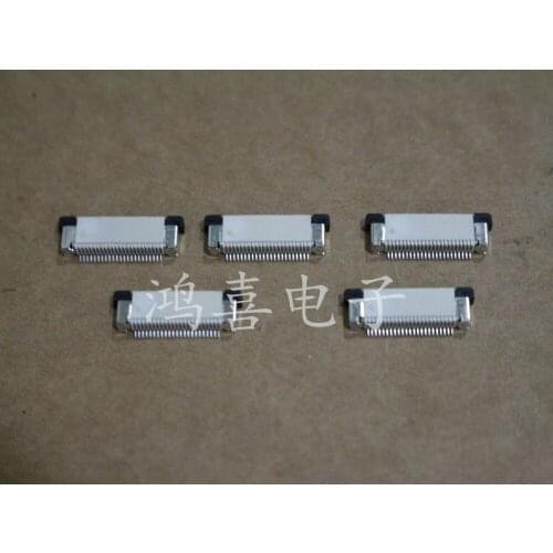 WZSM New FFC FPC connector 0.5mm pitch 24pin 24 pin FFC FPC connector socket Free Shipping