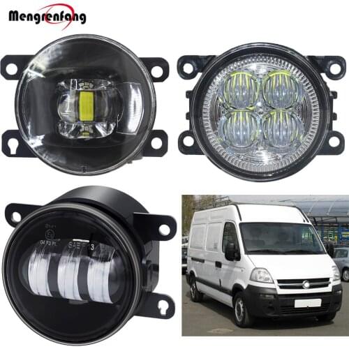 Car Front Bumper Fog Light Assembly For Opel Movano 2000-2011 LED Lens Fog Lamp Daytime Running Light 12V