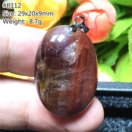Top Natural Red Auralite 23 Pendant Jewelry for Women Men 29x20x9mm Beads Silver Oval Canada Crystal Healing Energy Stone AAAAA