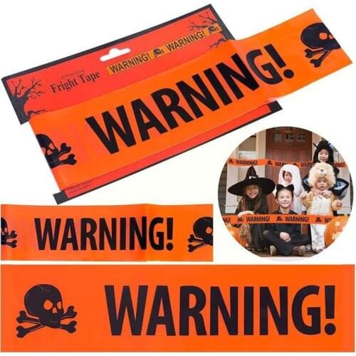 Halloween Warning Tape Signs Halloween Props Danger Decoration Halloween Belt Garden Isolation Home Line Sign Warning K8Z6