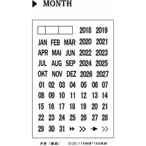 11*16CM Hot sale Year table Transparent Clear Stamps / Silicone Seals Roller Stamp for DIY scrapbooking photo album/Card Making