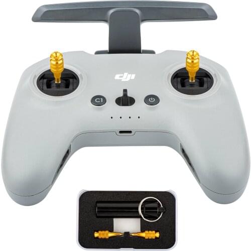 FPV Drone Adjustable Aluminium Alloy Joystick Extended Thumb Rocker Golden Joysticks for DJI FPV Remote Controller 2 Accessories