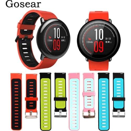 Gosear Silicone Smart Sport Replacement Watchband Bracelet Watch Wrist Band Strap for Xiaomi Xiomi Huami Amazfit Accessories