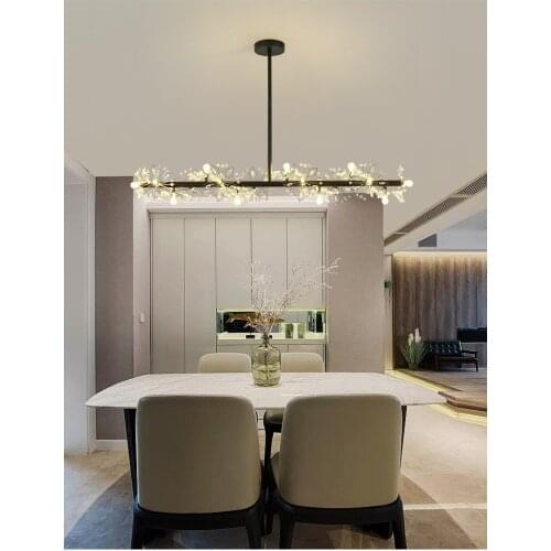 Nordic Bouquet Crystal Pendant Lamp Light Luxury Living Room Bedroom Dining Room Clothing Shop Dandelion Led Chandelier