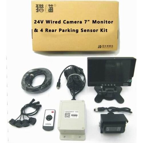 Waterproof 12V~24V DC parking sensor car camera and monitor for forklift truck blind spot detection