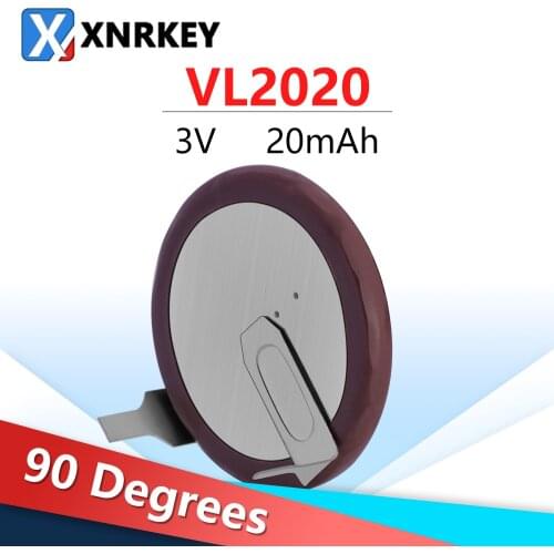 5pcs/lot )VL2020 3V 20mAh coin type rechargeable 90 degrees fillet lithium button cell battery for BMW Car