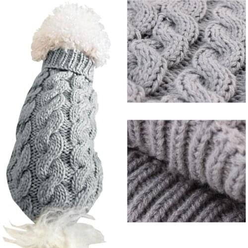 4 Colors Pet Winter Warm Knitted Dog Clothes Warm Jumper Sweater For Small Large Dogs Pet Clothing Coat Knitting Crochet Cloth