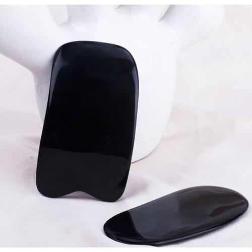 1PC Black SPA Scraping Plate Body Massager Chinese Traditional Acupuncture Massage Face GuaSha Board Therapy Skin Care Tools