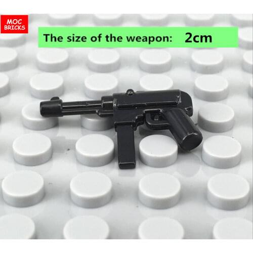 10pcs/lot MOC Bricks MP40 DIY black weapon educational Building blocks figures soldiers mini dolls gifts for children gifts