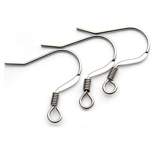 100pcs/lot 18mm stainless steel Ear hook Open Melon Seed Button For DIY Necklace Bracelet Fashion Jewelry Making Findings