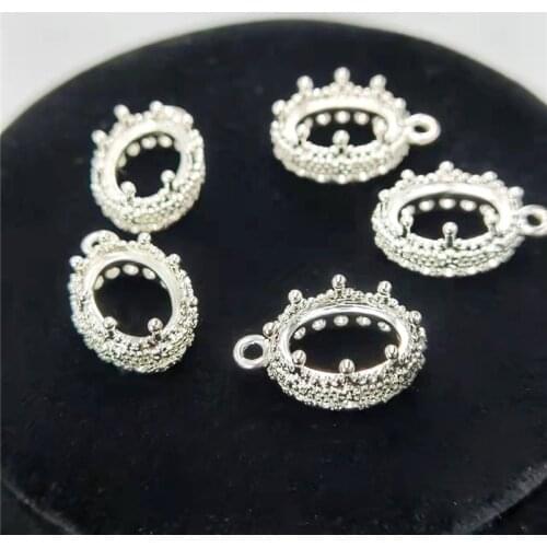 10x14mm Oval Nest Claw Stone Glass Crystal Pendant Base Part Garment Beads DIY Craft handicraft Jewelry Supply