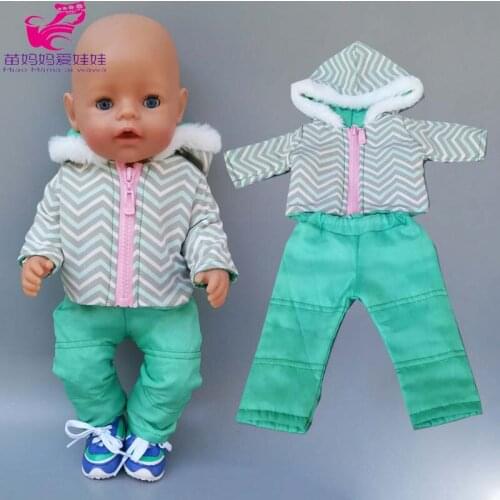 18 Inch Girl Doll Clothes Ski Suit Fit for 43cm New Born Baby Dolls Clothes 17 Inch Doll Winter Jacket