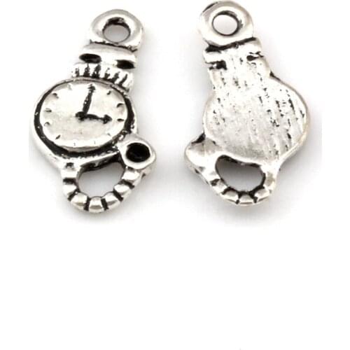 200Pcs/lot Europe and America Fashion DIY Jewelry Single-sided design Quartz clock Zinc alloy Pendants 8.5 x16mm A-604