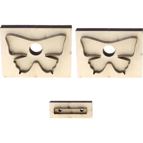 3Pc Butterfly Wooden Die Cutting Leather Mold Swallowtail Butterfly Cutting Mold LX9E