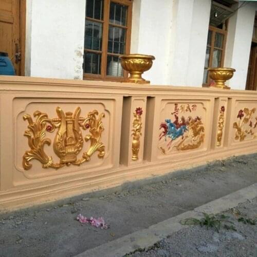 89cm /35.04 in &93cm /36.61in Very Strong Thick ABS Plastic Cast in Place Concrete Balcony Baluster Tile - Lotos, Horse &Zither