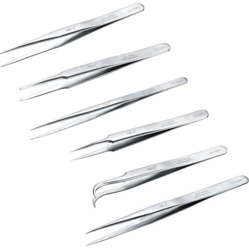 A+ High Hardness Super Fine Precision Tweezers Non-Magnetci Acid-Proffe Static Eyelash Extension Eyebrow Tweezer Makeup Tool