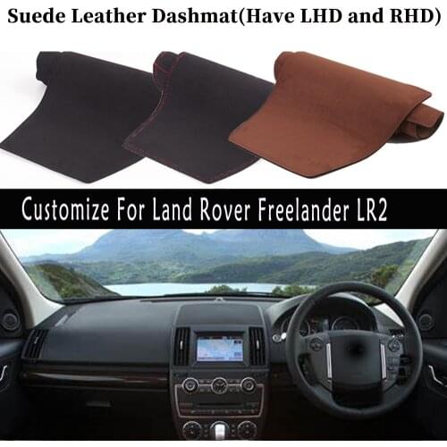 Accessories Car-styling Suede Leather Dashmat Dashboard Cover Dash Carpet For Land Rover Freelander 2 LR2 2008- 2011 2012 2015