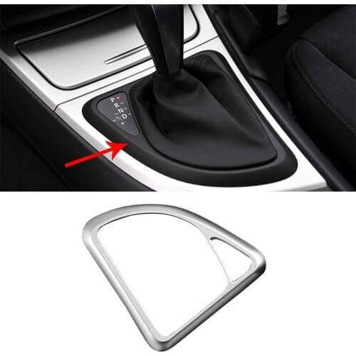 Car Chrome Central Control Gear Shift Lever Frame Cover Trim Interior For-BMW 1 Series E81 E82 E87 2007-2011