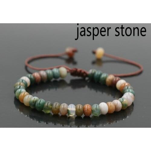 Best Friend Abacus Bead Bracelet 4*6mm Natural Stone Bracelet for Women Rope Chain Men Fashion Accessories Jewelry 23 Colors