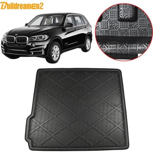 Buildreamen2 For BMW X5 E70 F15 5 Seater Wagon 2007-2018 Car Rear Trunk Liner Cargo Pad Boot Mat Floor Tray Mud Kick Carpet