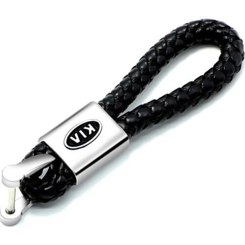 1pcs new Metal+Braided rope Car Styling Chain Key Rings For KIA K2 K3 K5 Sorento Sportage R Rio Soul cap car styling