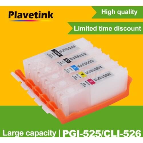 Plavetink Ink Cartridge For Canon PGI-525 CLI-526 XL Refill Cartridges For Canon PIXMA IP4850 IP4950 IX6550 MG5150 Printer
