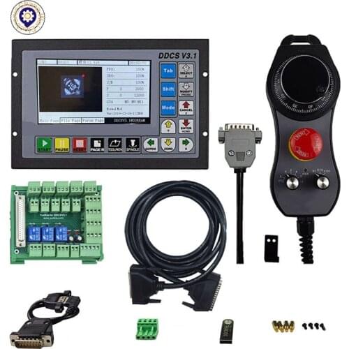 DDCSV3.1Upgraded version of 3-axis 4-axis cnc controller + electronic handwheel offline motion control system instead of mach3