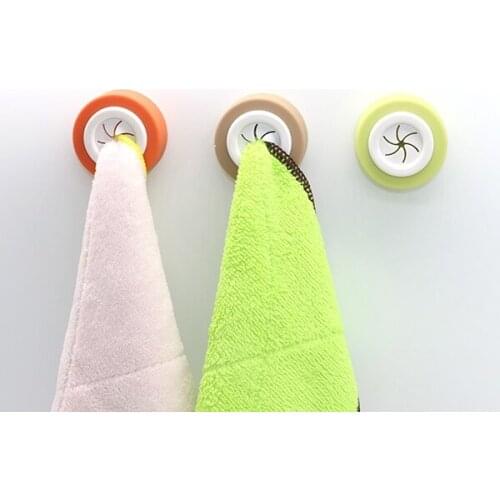 Towel Holder Sucker Wall Window Bathroom Tool Convenient Kitchen Storage Hooks Washing Cloth Hanger Rack Rag Organizer