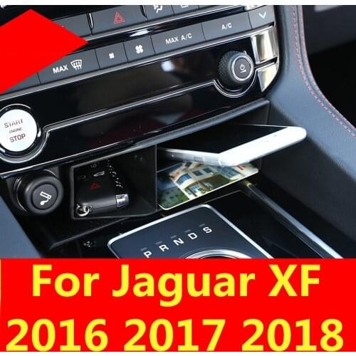 For Jaguar XF 2016 2017 2018 central control storage box glove box Plastic Mobile phone card slot storage box Auto Accessories