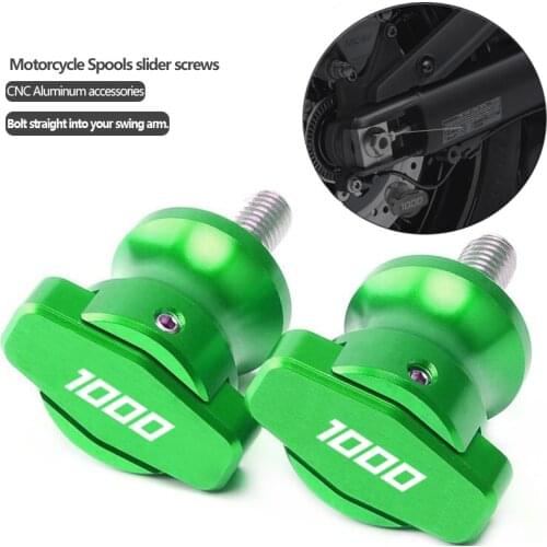 For Kawasaki Z1000 Z 1000 2010-2019 2018 2017 2016 2015 2014 2013 2012 2011 CNC Motorcycle Swingarm Slider Spools stand screws