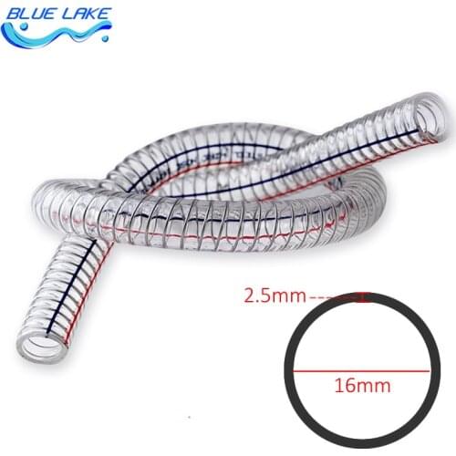 Environmentally friendly PVC hose with steel wire,inner 16mm,Plastic transparent soft pipe hose,High temperature water pipe