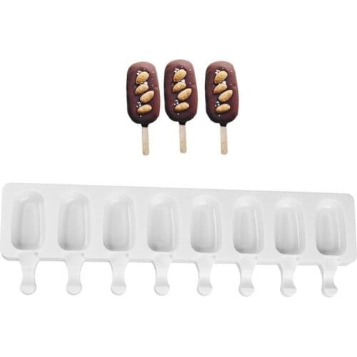 Ice Cream Mold Popsicle Mold, Silicone Simple Cream Ice Cream Mold Cake Mold Homemade Popsicle Suitable for DIY Ice Cream