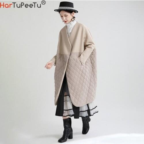 Женские бежевые пальто HARTUPEETU China At AliExpress