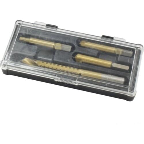 4 in 1 High Speed Steel Broken Screw Remover Bit Bolt Extractor Removing Tool + Saw Drill Bit HSS Screw Drill Extractor