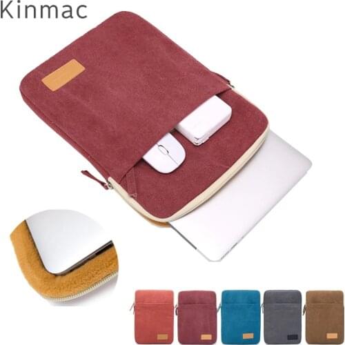 2020 New Brand Canvas Kinmac Laptop Bag 13",15",15.6 inch, Thicken Sleeve Case For MacBook Air Pro, Free Drop Shipping