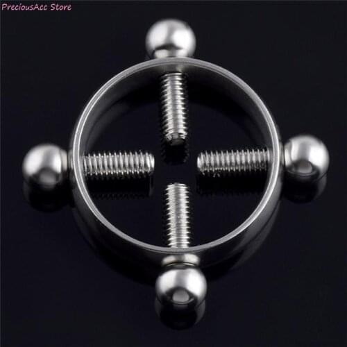 Couples Anniversary Gift For Women Sexy Alloy Screw On Nipple Ring Barbells Body Piercing Jewelry Sex Product
