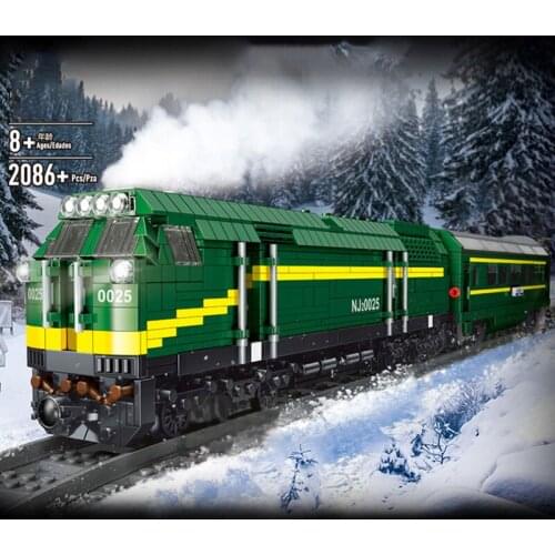 Mould King 12001 City series The NJ2 Diesel Locomotives Remote control truck Building Blocks bricks Kids Toys Christmas Gifts