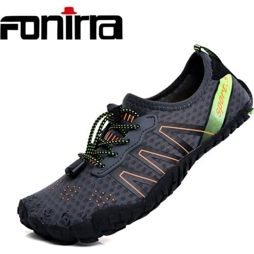 FONIRRA Summer Outdoor Shoes Men Women Lightweight Breathable Mesh Creek Beach Men Quick-Dry Shoes Lover Beach Shoes Big Size570
