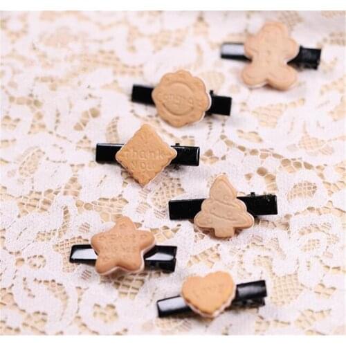 Lolita Cute Cookies Hairpin Hair Side Clip Handmade Women Hair Headdress Gift D289