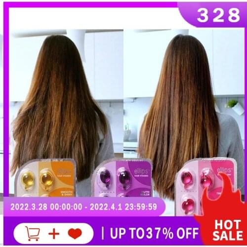 Mini ELLIPS Hair Care Treatments Essential Oil Capsule Hair Vitamin Keratin Complex Indonesia Hair Jojoba Oil Silky Easy to Carr