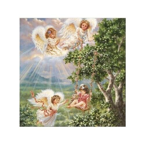 Diy Kit Angle Sky Full Diamond Square/round Drill Rhinestone Painting Blue Embroidery Sale Cross Stitch Mosaic Resin Sale