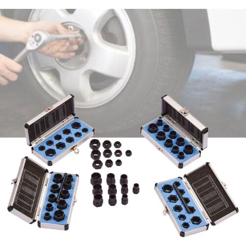 10pcs/Set 11pcs/Set Damaged Bolts Nuts Screws Remover Extractor Removal Tools Set Threading Tool Kit Black Nuts With 6 Styles