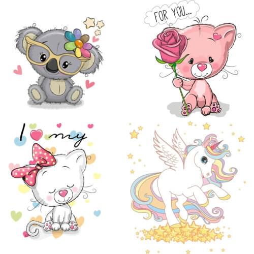 ZOTOONE Cartoon Animal stickers for iron transfer clothes DIY accessory t-shirt dresses washable heat transfer H