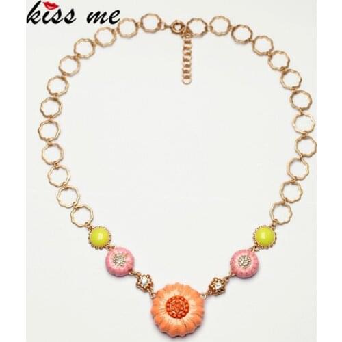 New Styles 2016 Fashion Jewelry France Enamel Cute Pumpkin Pendant Fashion Necklace Online Store