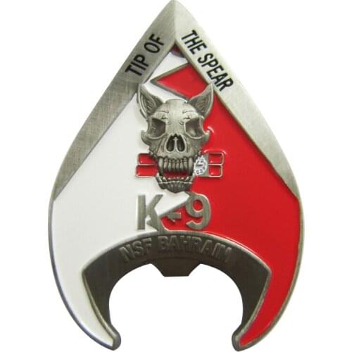 Wholesale manufacturers zinc alloy coin opener hot plated engraving coin opener