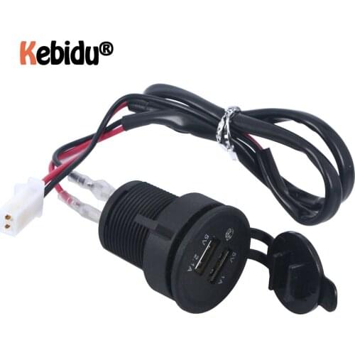 Portable DC 12V Dual USB Phone Charger Motorcycle Car Cigarette Lighter Socket Charger Power Adapter For Cars Motorcycles