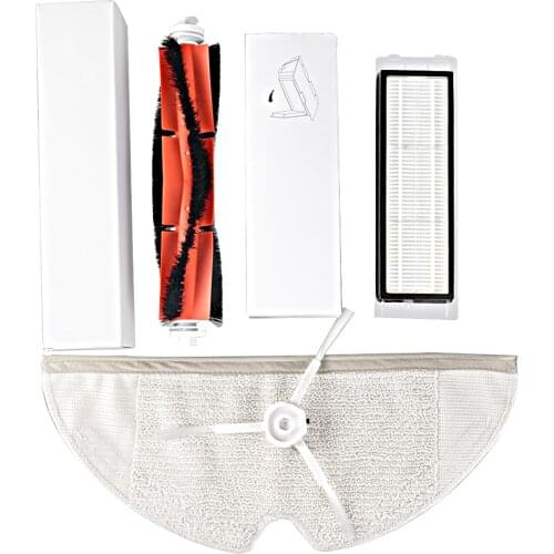 Roller Side Brush HEPA Filter Mop Cloth Bumper Stripe Spare Replacement for Xiaomi Mi Robot Vacuum-Mop S50 S55 E20 E35 Cleanner