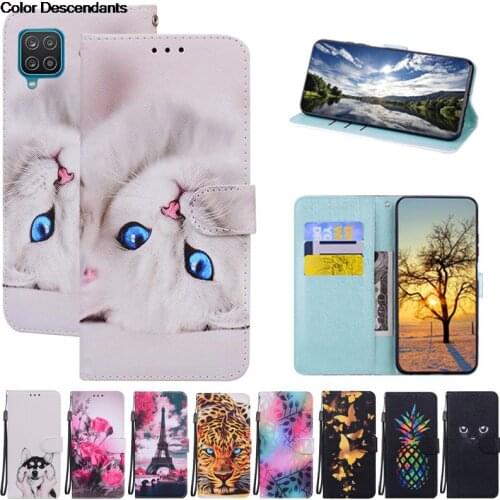 Luxury Flip leather case For Samsung A12 Case SM-A125F/DSN SM-A125F/DS Phone case For Samsung Galaxy A12 A 12 Cover Coque Fundas