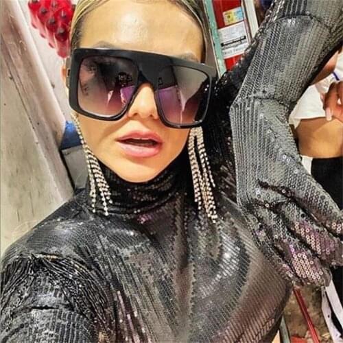 15 colors Summer Black Oversized Sunglasses Women Big Frame Fashion Goggles Pink Blue Square Designer Sun Glasses Men Male